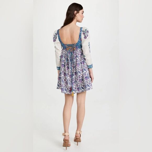 Alix Of Bohemia Blue and Purple Puff Sleeve Sundress - Picture 3 of 9